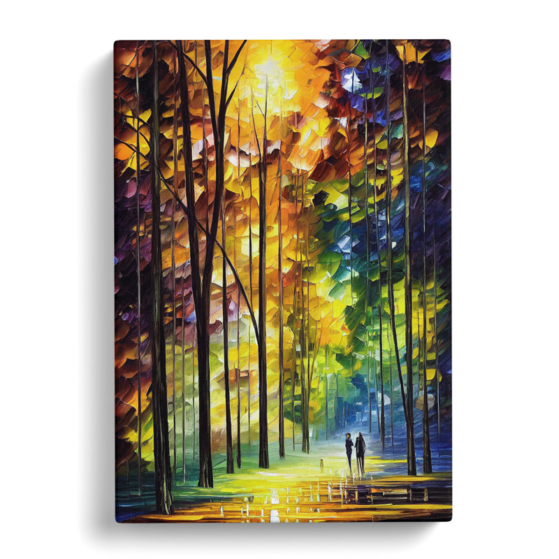 Vibrant Woodland Forest No.4 - Wrapped Canvas Print, 50cm H x 35cm W x 3cm D