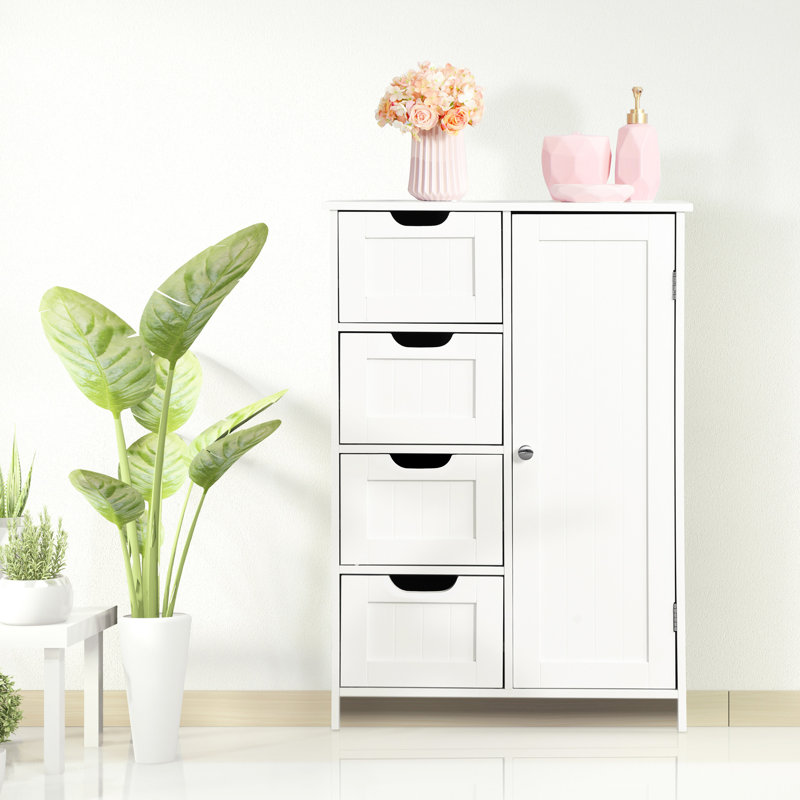 Armoire de rangement pour salle de bain blanche