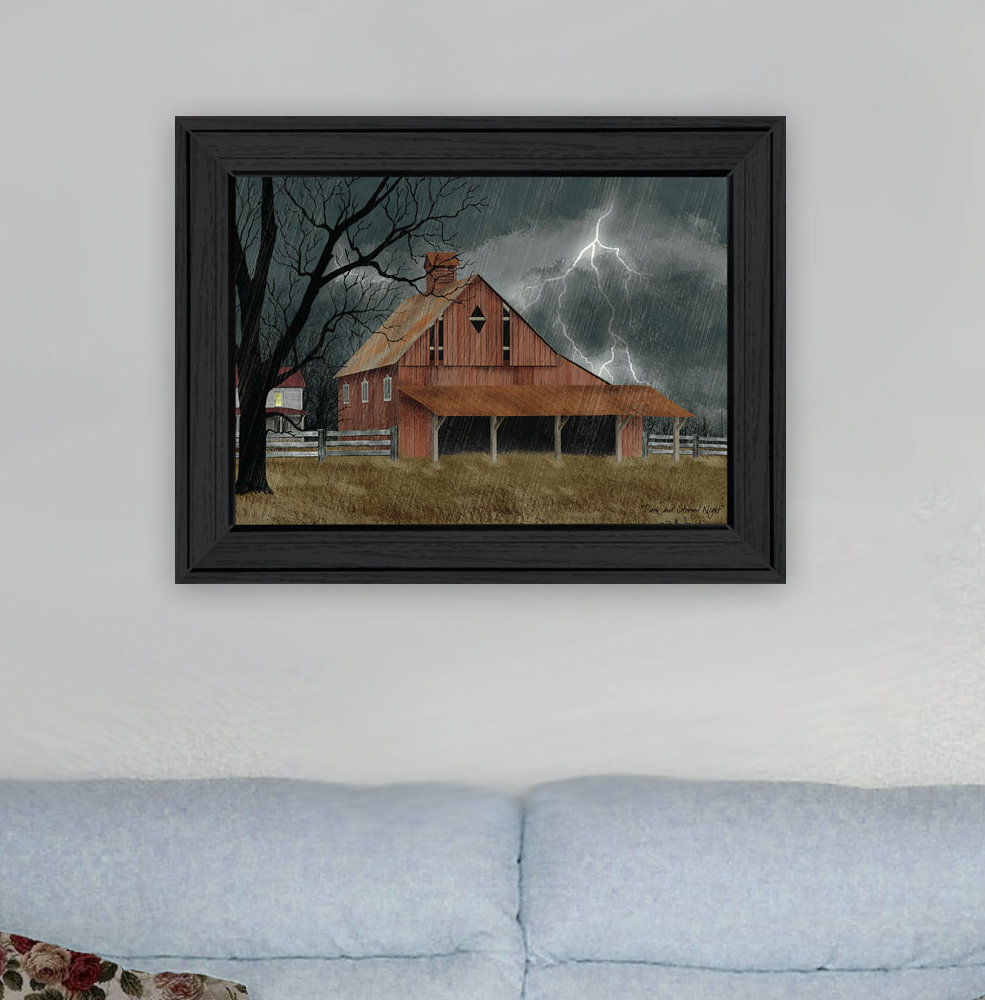 Dark and Stormy Night Framed Wall Art for Living Room, Home Décor by Billy Jacobs August Grove® 