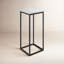 Mabel Marble and Hammered Iron Side Table