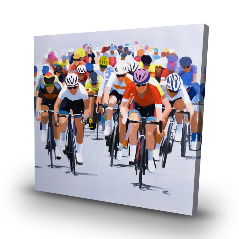 Cycling competition - 32"x32" art on canvas