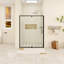 54 po X P 71 po Porte de douche à cadre pivotant H au fini noir mat-120047447