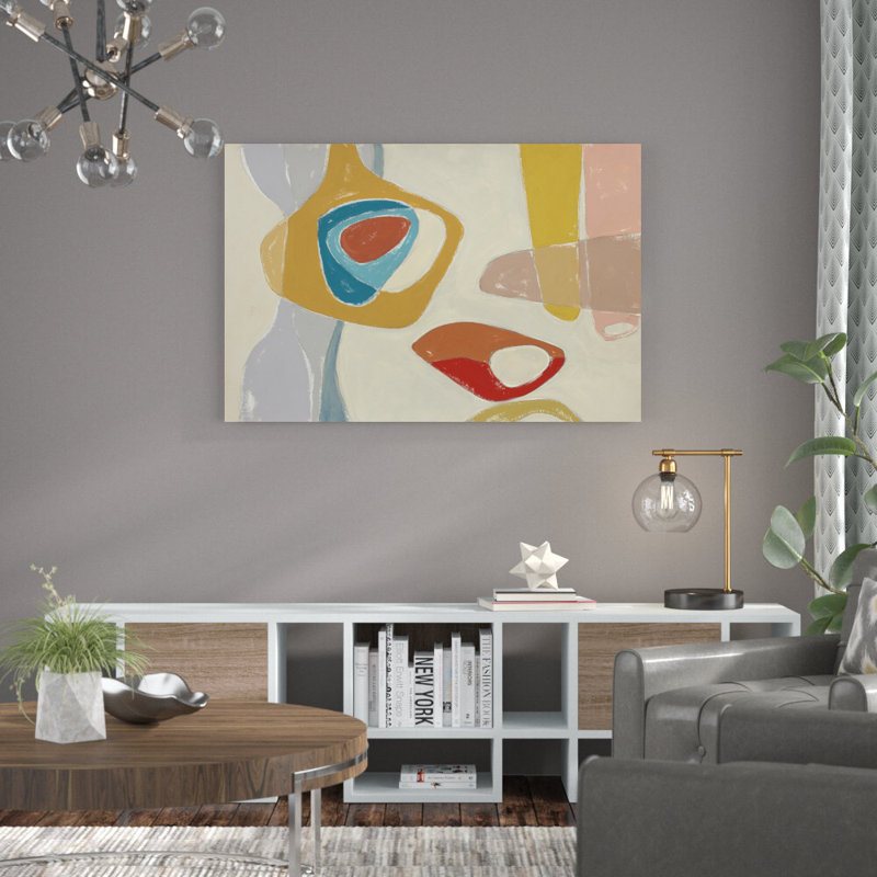 «Tidelands Abstract III» par Rob Delamater - peinture sur toile tendue, H 32 po x l 48 po