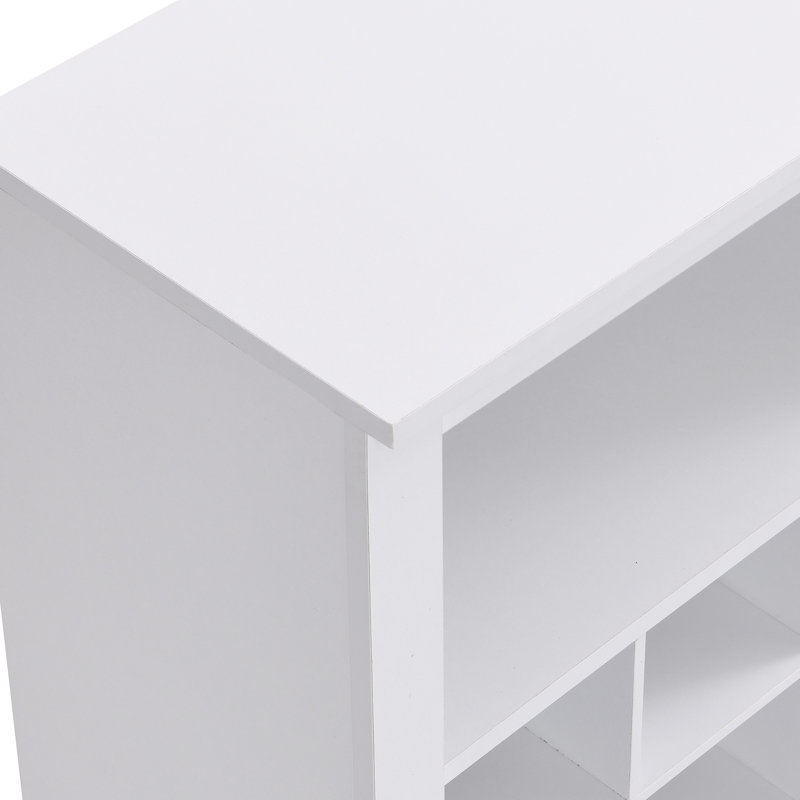 Console stylisée à 30 casiers à chaussures, Blanc
