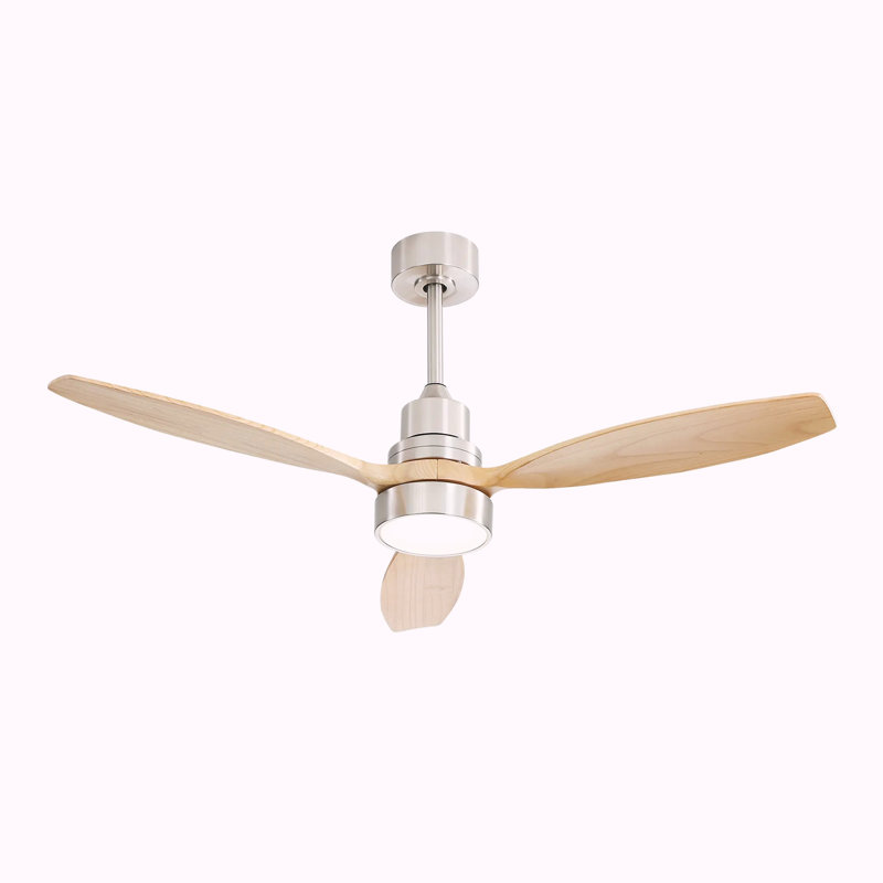 Low Profile 52 Inch Integrated LED Ceiling Fan With Light Kit And Remote Control For Living Room