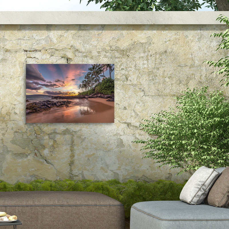 Toile d'extérieur Pierre Leclerc Hawaiian Sunset Wonder, H 16 po x l 24 po x P 1,5 po
