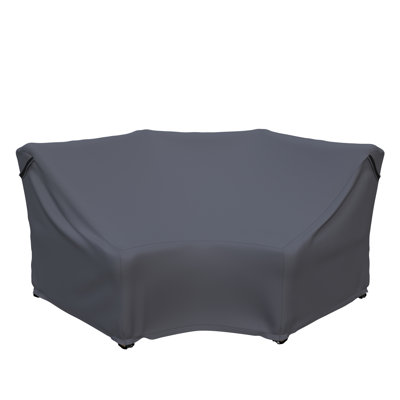 Argyri Wicker Outdoor Curved Chair Patio Cover