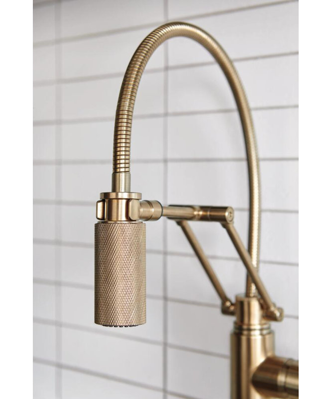 Litze SmartTouch Single Handle Kitchen Faucet, Luxe Gold