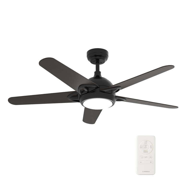 Ventilateur de plafond standard à 52 pales 52 po avec télécommande et ensemble d'éclairage inclus Tishkevich 52 po
