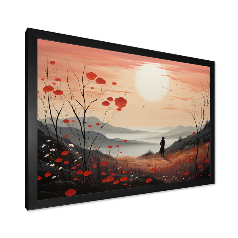 «Meadow Mystic Wilderness I» sur toile, Cadre simple noir, H 34 po x l 44 po x P 1,5 po