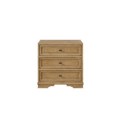 3 Drawer Nighstand - Cashew