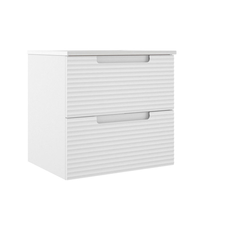 Meuble-lavabo simple 24 po DAX Kyoto, Blanc mat