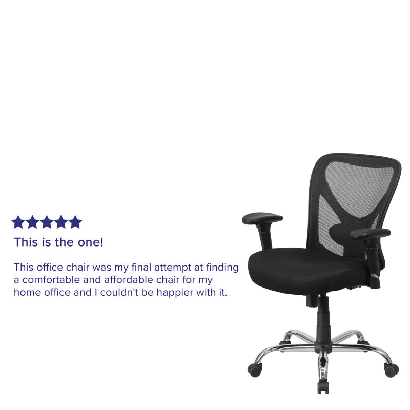 Black Mesh Executive Swivel Office Chair with Adjustable Arms