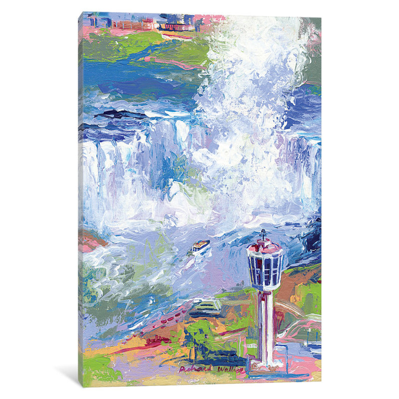 Chutes du Niagara par Richard Wallich - reproduction, H 18 po x l 12 po x P 1,5 po