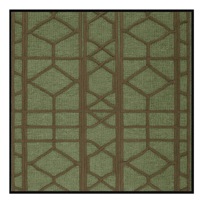 Tapis brun treillis lavable à la machine