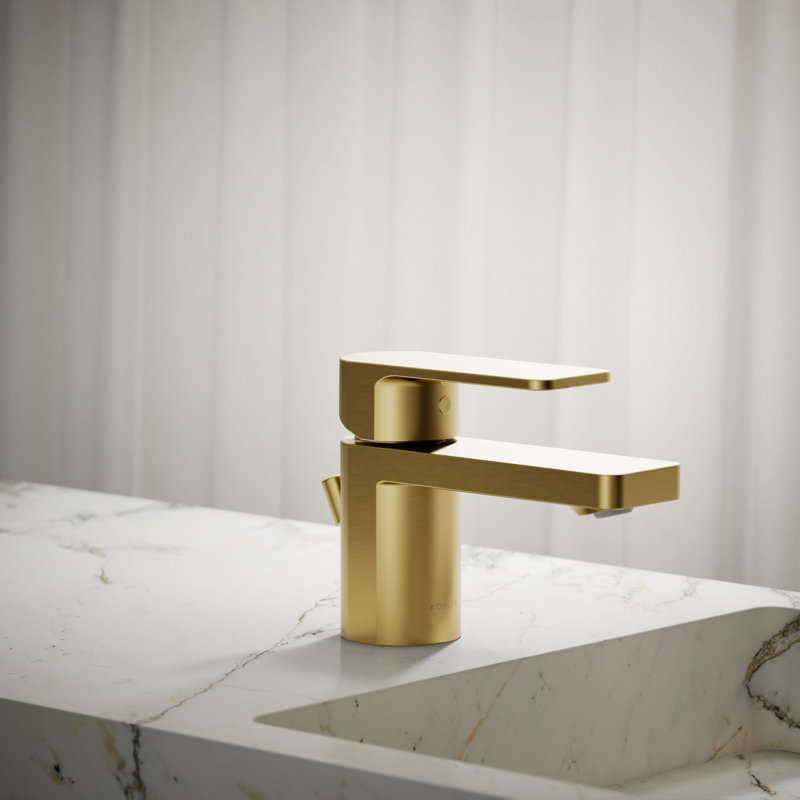 Parallel Single-Handle Bathroom Sink Faucet, 1.0 Gpm, Vibrant Brushed Moderne Brass