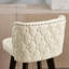 Tabouret de comptoir pivotant en bois massif rembourré (ensemble de 4)-718312386