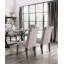 Classique / ensemble de 2 chaises d'appoint capitonnées à boutons en tissu de lin massif-1340539878