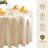 Paquet de 12 nappes en satin champagne 120 pouces - Nappe ronde soyeuse de qualité supérieure