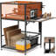 Armoire industrielle à graveur laser industriel, cadre en métal robuste et housse de protection en bois de noyer noir avec ventilation, anti-poussière et réduction du bruit pour imprimantes 3D