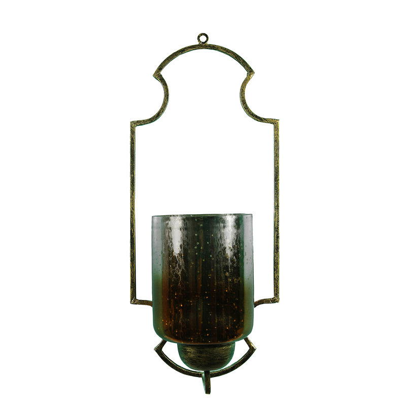 19.5'' H Metal Wall Wall Sconce, Gold