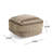 Rustic Wool And Cotton Large Pouf, Brown