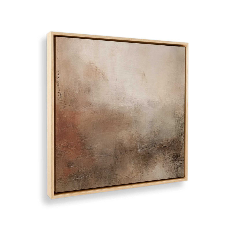 «Russet Mist D dépliant», reproduction sur toile dans un cadre en chrome poli, Cadre américain en érable flottant