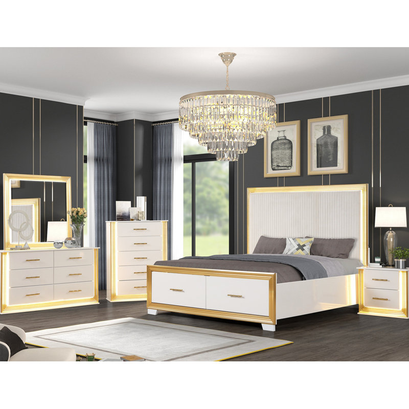 Table de chevet 2 tiroirs Obsession de style contemporain en bois (inventaire CA)