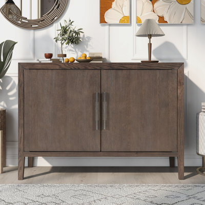 Armoire d'appoint Kimanh, armoire buffet, crédence de bureau avec deux tablettes spacieuses 