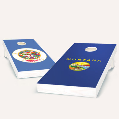 Ensemble de jeu de cornhole en bois massif 2 pi x 4 pi avec sacs
