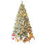Arbre de Noël 6 pi avec lumières DEL, arbre facile à installer et base pliable-362088672