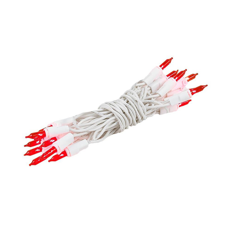 Mini-chaîne 20 ampoules pour l’extérieur 8,5' Pitman, rouge, blanc