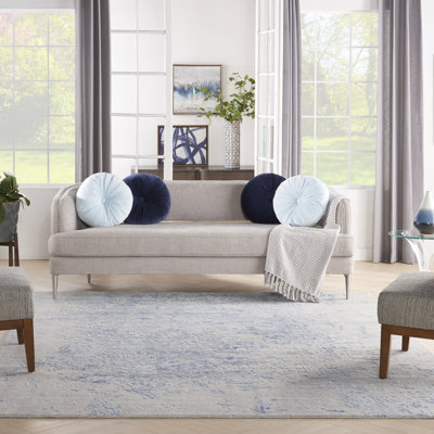 Tapis moderne gris Nourison Tinita 7 pi 9 po x 9 pi 9 po