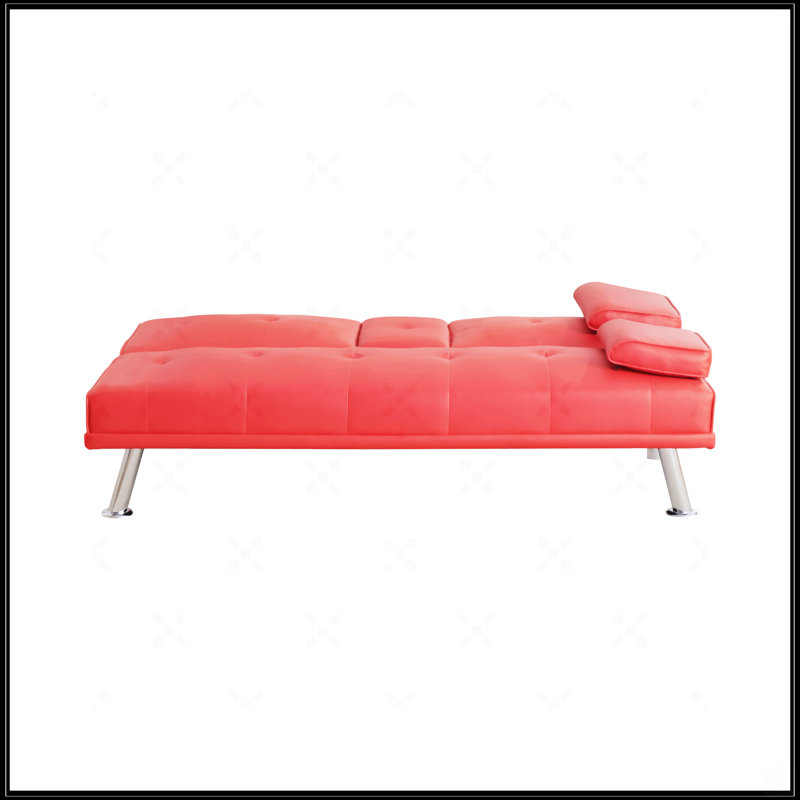67" Office Sofa Bed, Red