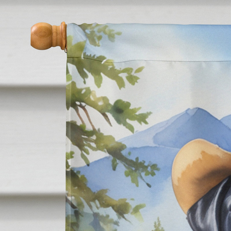 Drapeau Cowboy Welcome House, Labrador Retriever noir