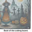 La Llorona Skeleton Spooky Halloween Glass Cutting Board Large