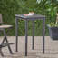 Table de bar d'extérieur carrée en bois d'acacia minimaliste