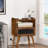 Rattan Nightstand With Charging Station, Boho Night Stand With Handmade Natural Rattan Drawer And Open Shelf, Cane Accent Side End Tables With Solid Wood Legs For Bedroom, Dorm, Small Spaces-1351055847-1351264199