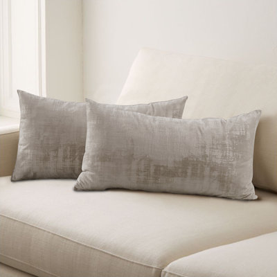 Housse de coussin rectangulaire en velours texturé