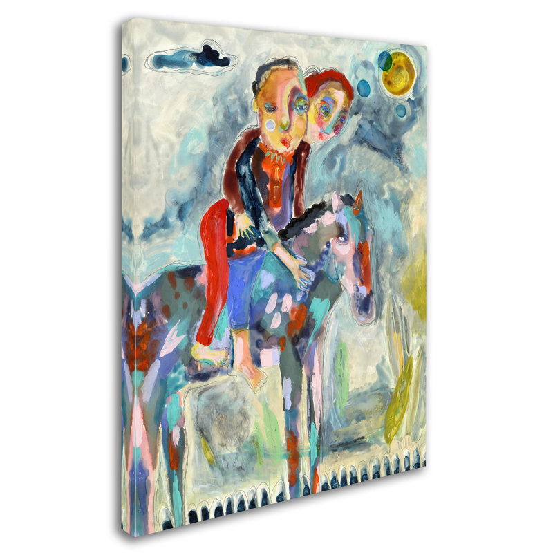 «Whos Drive This Pony» par Berkley, reproduction sur toile tendue, H 47 po x l 35 po