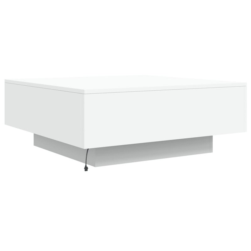 Jeetu Manufactured Wood Frame Single Coffee Table, 12.2" H x 21.7" L x 21.7" W, White