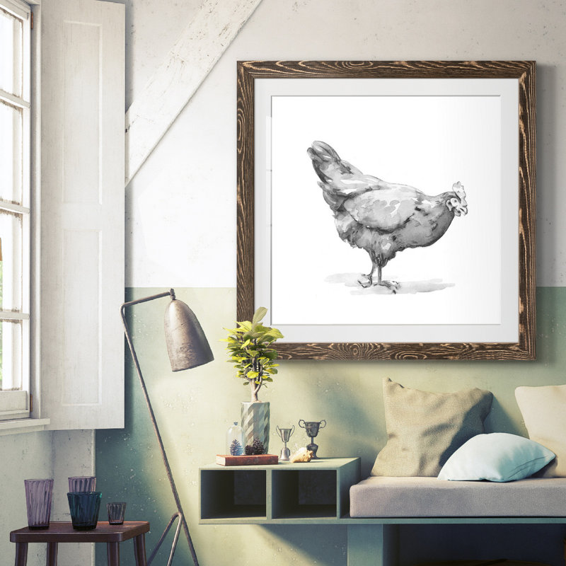 «Barn Fowl II», ensemble de 1 reproductions de photos encadrées sur toile, H 20 po x l 20 po x P 1,5 po