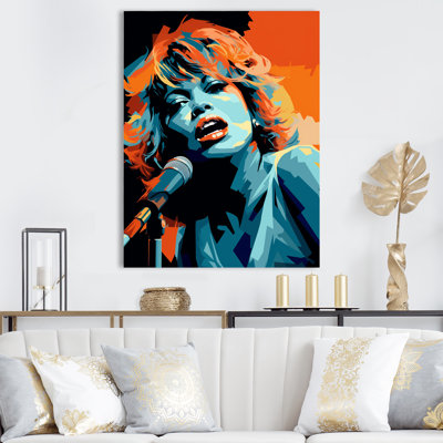 Turquoise Turner II - Portrait, reproduction d'art sur toile_105866