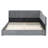 Full Size L-Shaped Corduroy Upholstered Daybed, Modern Comfort, Gray-231743151