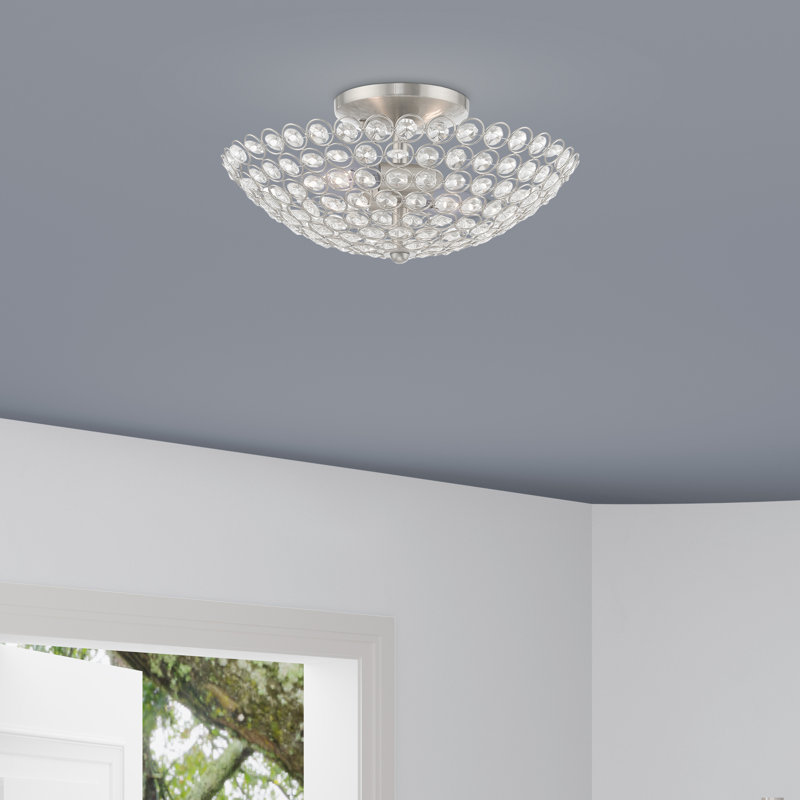 Ludie Semi Flush Mount, 6" H x 13" W x 13" D
