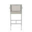 Tabourets de bar avec structure en aluminium antirouille, filet gris, ensemble de 2