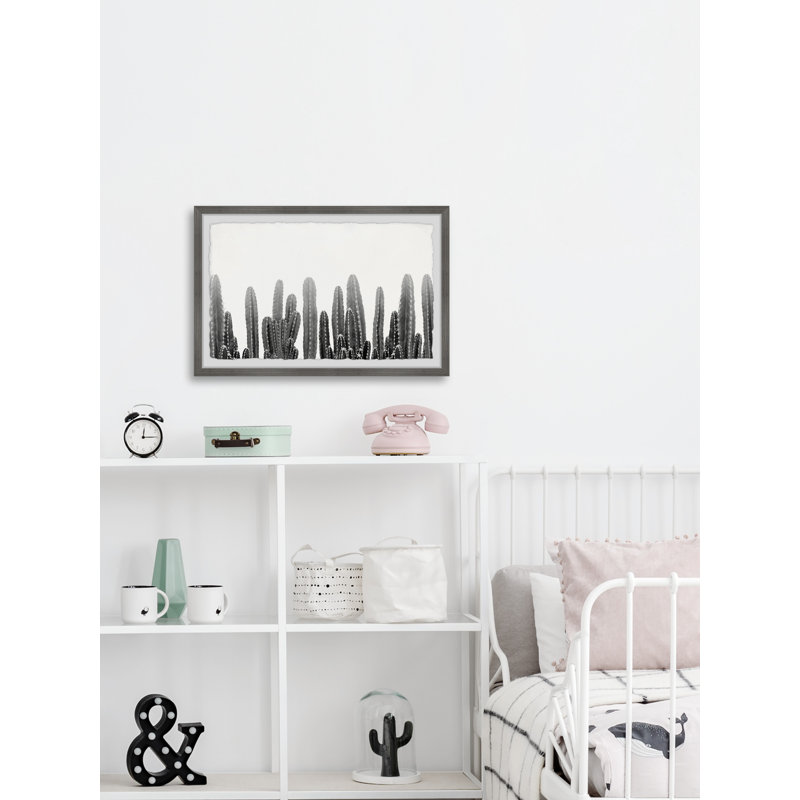 Smoky Cactuses by Marmont Hill - Single Picture Frame Painting, 20cm H x 30cm W x 3.81cm D