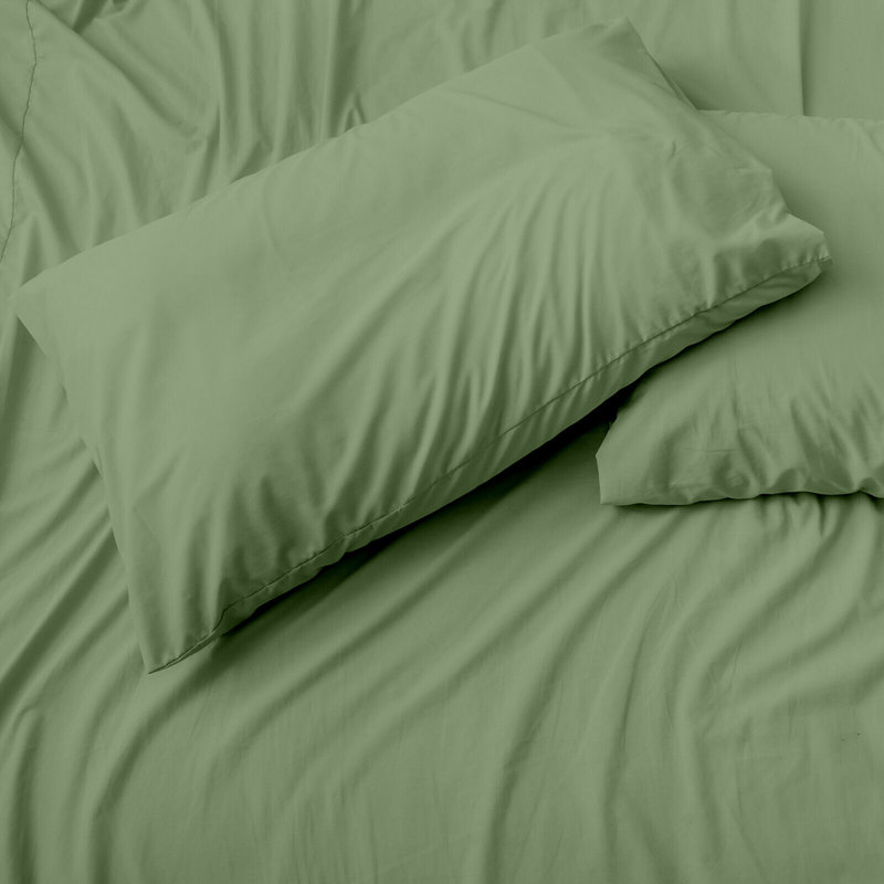 Ensemble de draps en micro-fibre, Blanc, Ensemble de draps pour lit double + un drap-housse