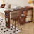 40.16"Retro Brown Solid Wood Extendable Bar Counter