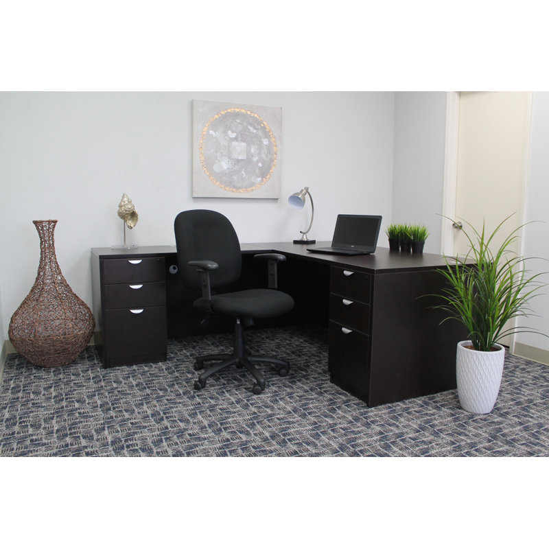 Polyester Blend Task Chair, Black Fabric